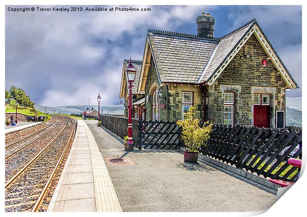 Dent Railway Station Cumbria Print by Trevor Kersley RIP