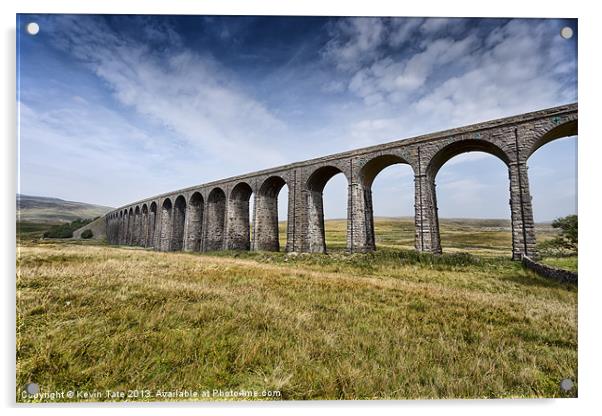 Ribblehead viaduct Acrylic by Kevin Tate