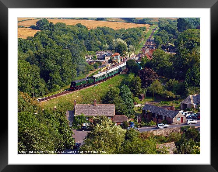 Leaving Corfe Framed Mounted Print by Mike Streeter