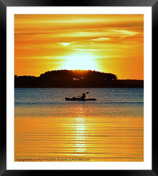 A Reason to Kayak Framed Mounted Print by Beach Bum Pics