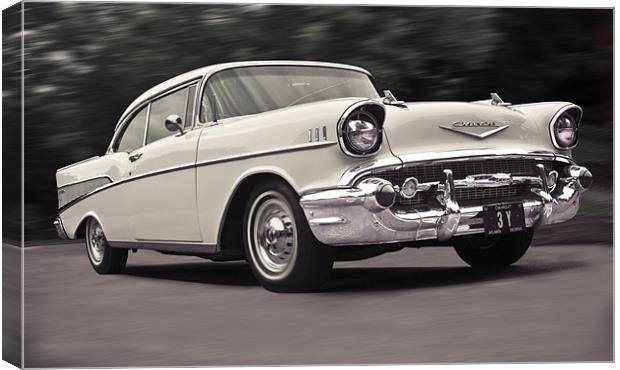 CHEVY IN A HURRY Canvas Print by mark tudhope