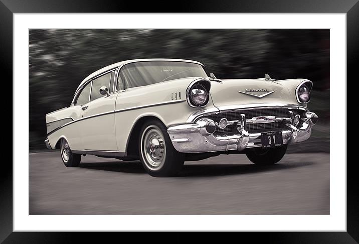 CHEVY IN A HURRY Framed Mounted Print by mark tudhope