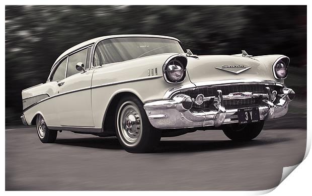 CHEVY IN A HURRY Print by mark tudhope
