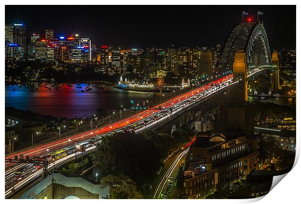 Sydney Rush Hour Print by peter tachauer