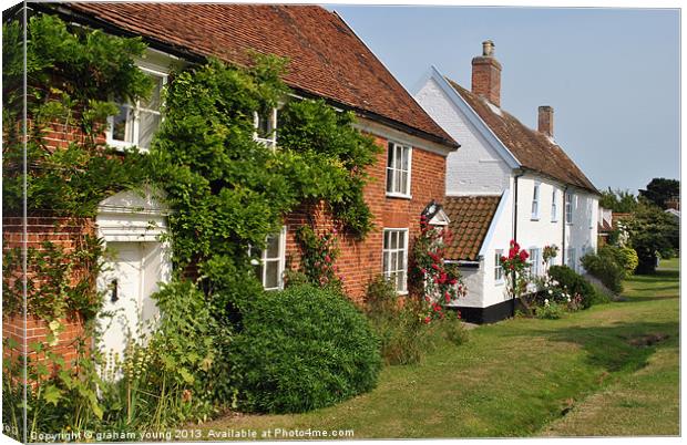 Cottages at Orford Canvas Print by graham young