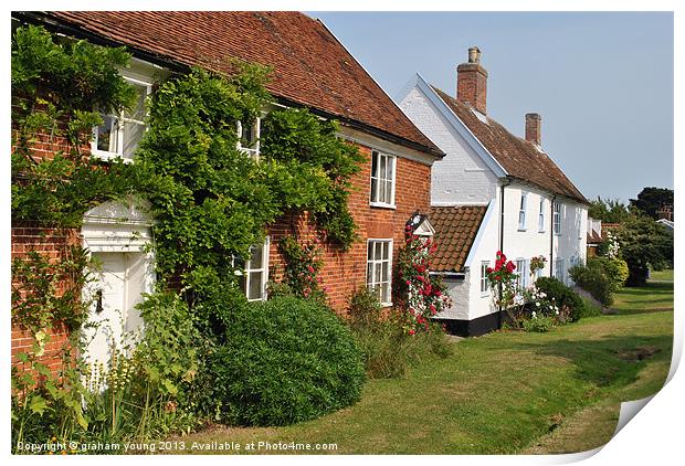 Cottages at Orford Print by graham young