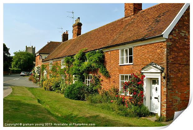 Cottages at Orford Print by graham young