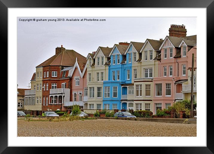 Aldeburgh Seafront Framed Mounted Print by graham young