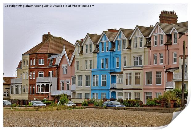 Aldeburgh Seafront Print by graham young