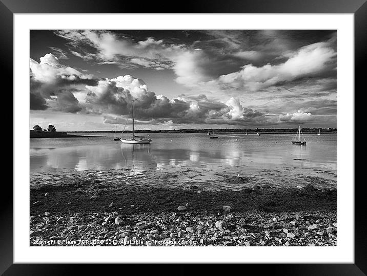 Kinvarra Harbour by day. Framed Mounted Print by Pierre TORNERO