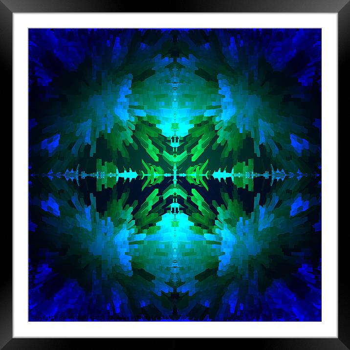 Abstract in Blue Framed Mounted Print by Robert Gipson