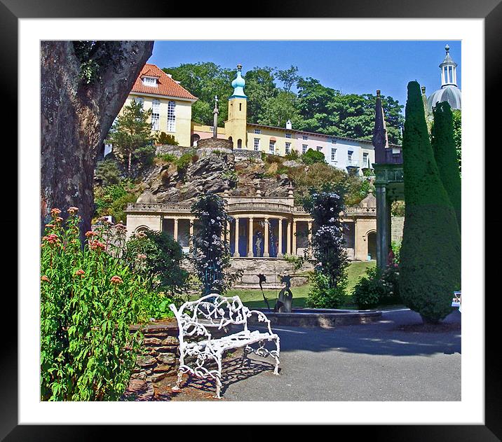 Portmeirion Village Mid Wales Framed Mounted Print by Reg Dobson