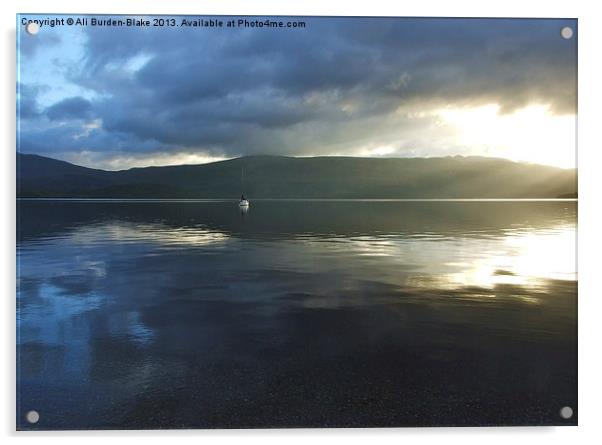 Breaking Dawn Loch Lomond Acrylic by Ali Burden-Blake