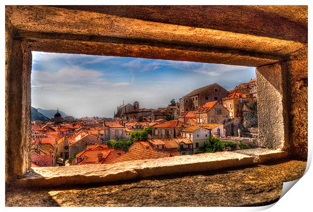 Dubrovnik old town Print by Leighton Collins