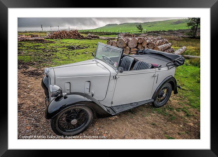 Austin 7 Framed Mounted Print by Adrian Evans