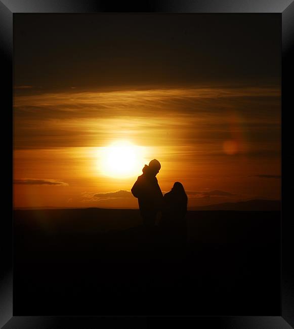 Sunset couple Framed Print by Lisa Shotton