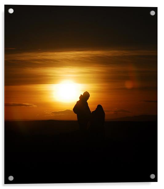 Sunset couple Acrylic by Lisa Shotton