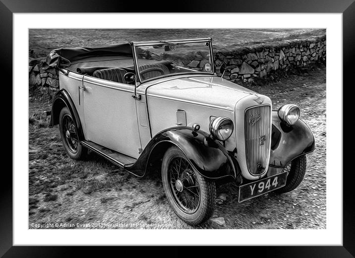 Austin 7 Framed Mounted Print by Adrian Evans