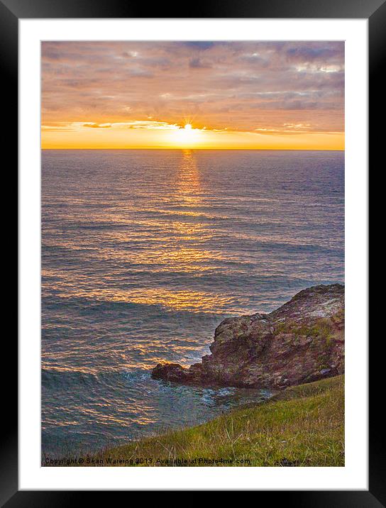 Tywyn Sunset Framed Mounted Print by Sean Wareing