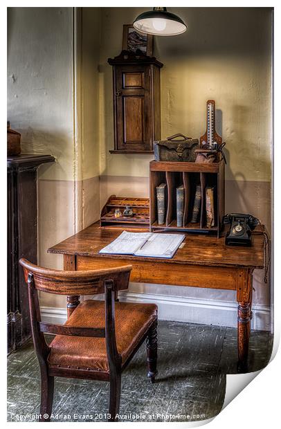 Victorian Office Print by Adrian Evans