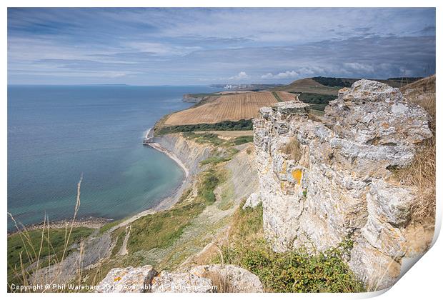 Houns-Tout Clifftop Print by Phil Wareham