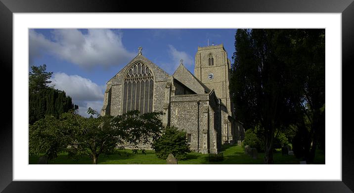 Hingham Church Framed Mounted Print by John Boekee