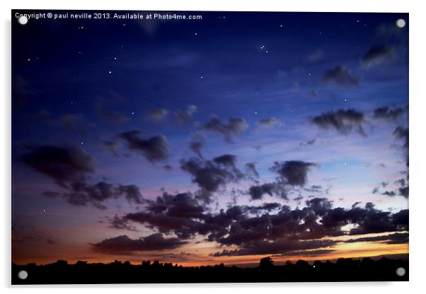 starry night Acrylic by paul neville