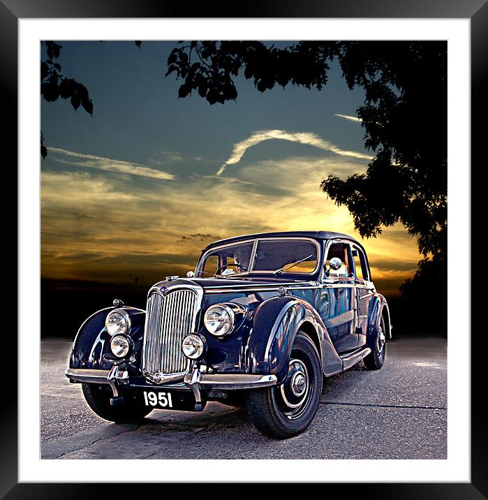 CLASSIC RILEY AT SUNSET Framed Mounted Print by mark tudhope