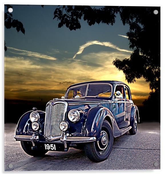 CLASSIC RILEY AT SUNSET Acrylic by mark tudhope