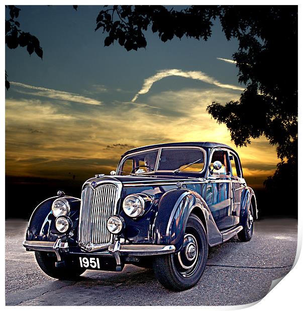 CLASSIC RILEY AT SUNSET Print by mark tudhope