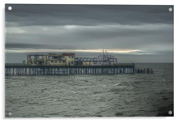 HASTINGS PIER Acrylic by mark tudhope