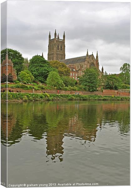 Worcester Cathedral Canvas Print by graham young