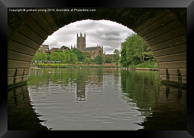 Worcester Cathedral Framed Print by graham young