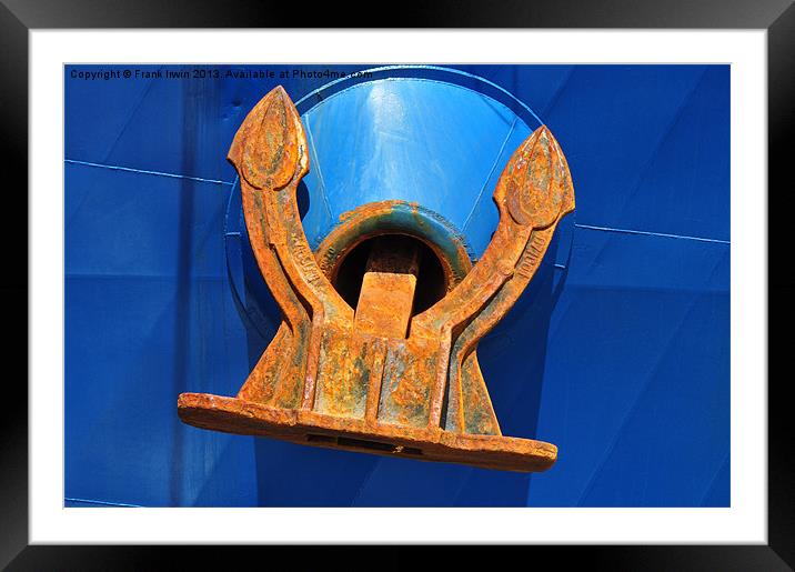 Ships anchor Framed Mounted Print by Frank Irwin