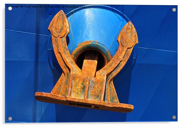 Ships anchor Acrylic by Frank Irwin