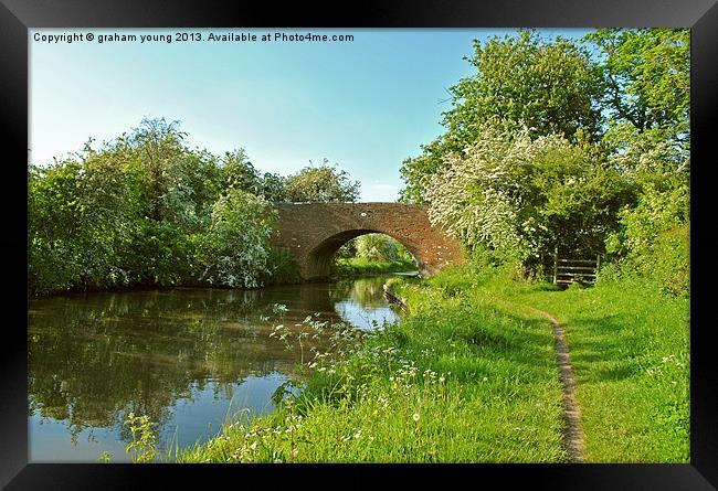 Newhouse Farm Bridge Framed Print by graham young