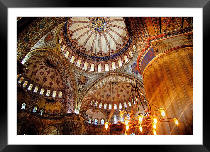 The Blue Mosque Framed Mounted Print by Leighton Collins