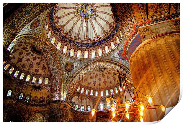The Blue Mosque Print by Leighton Collins