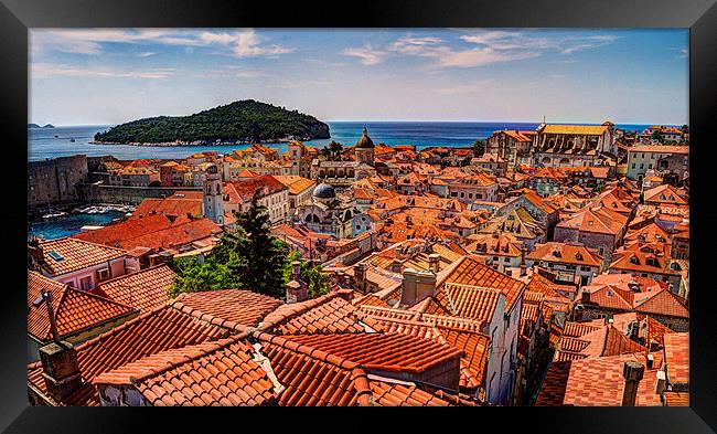 Dubrovnik old town Framed Print by Leighton Collins