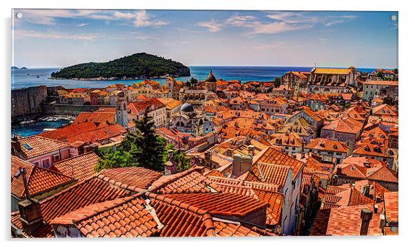 Dubrovnik old town Acrylic by Leighton Collins