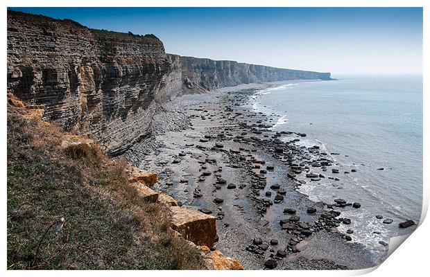 Heritage coast South Wales Print by Leighton Collins