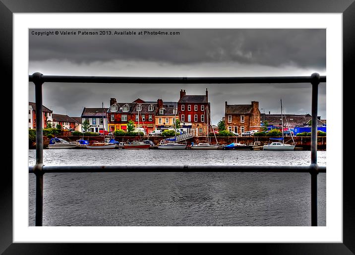 Peek At Ayr Harbour Framed Mounted Print by Valerie Paterson