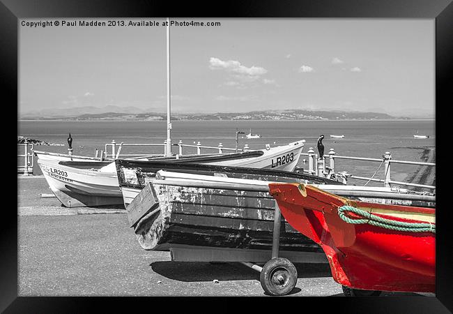 Morecambe Bay Boats Framed Print by Paul Madden