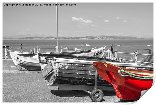 Morecambe Bay Boats Print by Paul Madden