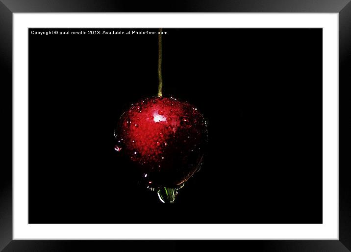 cherry Framed Mounted Print by paul neville