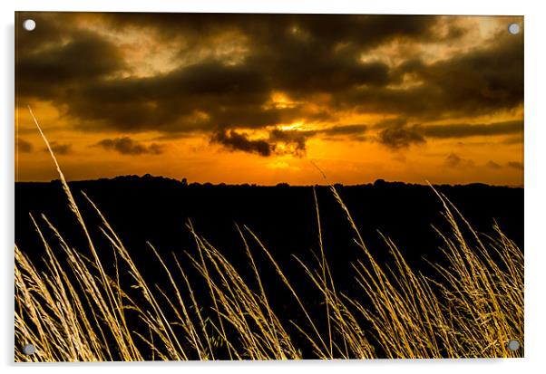 Fraisthorpe Sunset Acrylic by Richard Irvine