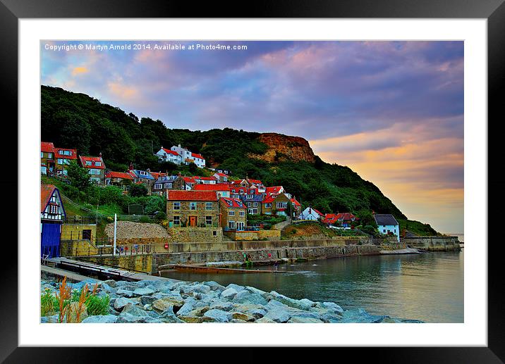 Runswick Bay Sunset North Yorkshire Framed Mounted Print by Martyn Arnold