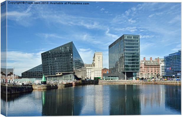 View across Canning Dock, Liverpool. Canvas Print by Frank Irwin