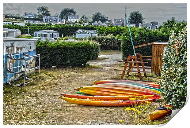 HDR on the Canoes Print by Ade Robbins