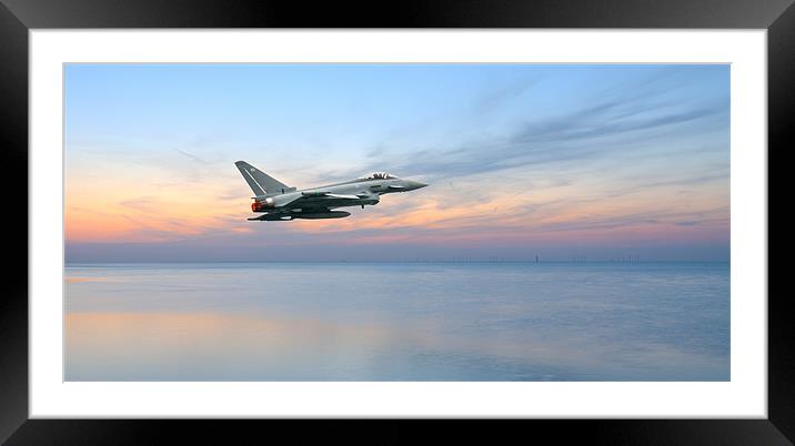 Eurofighter Typhoon Sunset Framed Mounted Print by Robert  Radford
